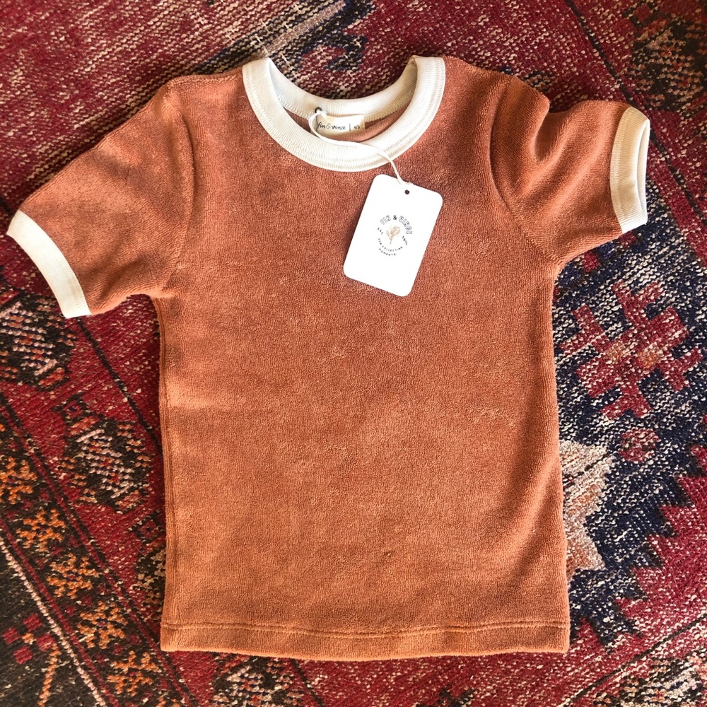 WTB Fin & Vince Camel Terry Shirt / Top  6/7